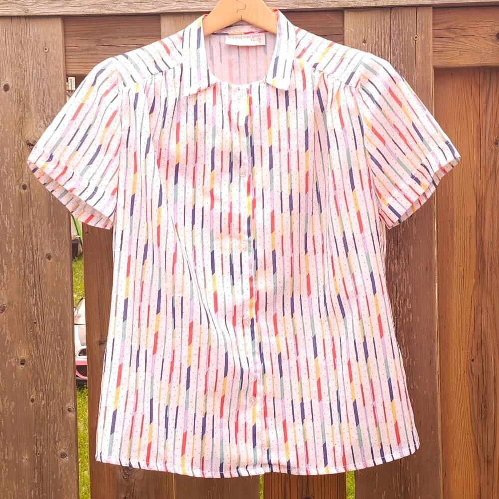 Vintage Young Fashion Club Top Women's Size Large